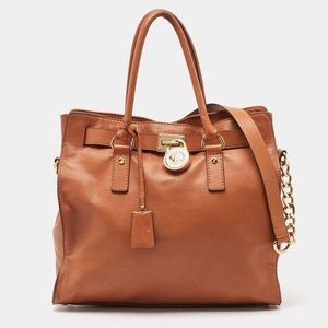 MICHAEL Michael Kors Tan Leather Hamilton Satchel